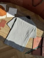 HERMES Leather Patchwork Pocket Round Neck Short Sleeve - 图片 8
