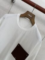 Bottega Veneta Braided Pocket Round Neck Short Sleeve White - 图片 3