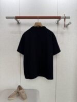 Bottega Veneta Round Neck Pocket Heart Short Sleeve Black - 图片 2