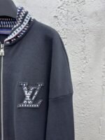 lv plaid collar appliques knit jacket - 图片 7