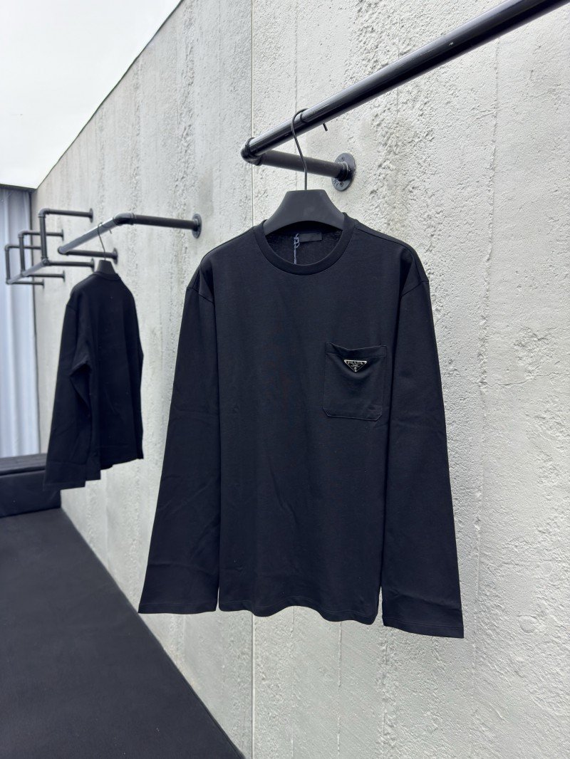 wsxc1751515685921_0.jpg Prada triangle label pocket long sleeve black - 图片 1