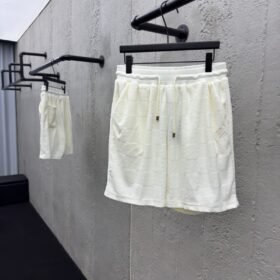 lv plaid terry jacquard shorts