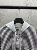 Balenciaga Patchwork Check Hooded Jacket - 图片 2