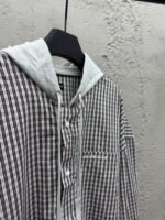 Balenciaga Patchwork Check Hooded Jacket - 图片 7