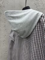 Balenciaga Patchwork Check Hooded Jacket - 图片 9