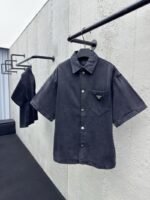 Prada Triangle Label Denim Shirt 1
