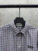 Miumiu Check Cotton Long Sleeve Shirt - 图片 3
