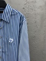 lv striped printed letter shirt 2 - 图片 5