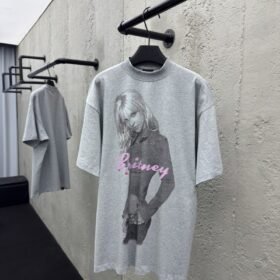 Balenciaga Britney Collection Printed Rhinestone Short Sleeve 1