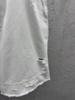 Balenciaga Distressed And Faded Light Gray Shorts - 图片 7