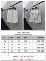 Balenciaga Distressed And Faded Light Gray Shorts - 图片 10