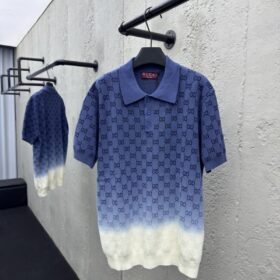 gucci hang-dyed jacquard polo shirt