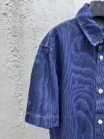 lv wood grain denim short sleeve shirt - 图片 4