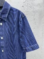 lv wood grain denim short sleeve shirt - 图片 5