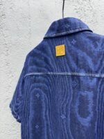 lv wood grain denim short sleeve shirt - 图片 9