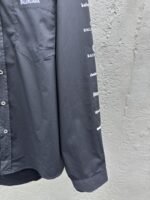 Balenciaga Multi Logo Print Shirt Black - 图片 7