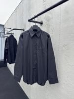 Balenciaga Nano Bb Embroidered Shirt Black