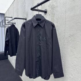 Balenciaga Nano Bb Embroidered Shirt Black
