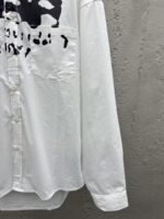 Balenciaga Ink Splash Print Pattern Shirt White - 图片 7