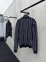 Prada Striped Embroidered Cardigan Sweater - 图片 2