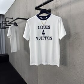 lv Flocked Print Short Sleeve