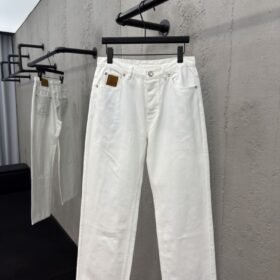 lv embroidered skateboard jeans