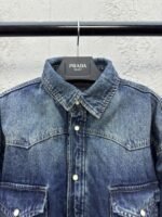 Prada Triangle Label Tannin Cotton Jacket - 图片 3