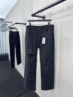 Balenciaga Black Destroyed Jeans