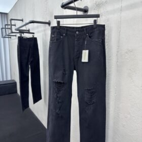 Balenciaga Black Destroyed Jeans