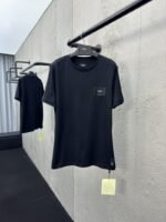 fendi embroidered label short sleeve black