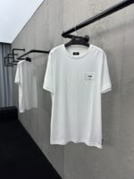 fendi embroidered label short sleeve white