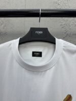 fendi Gourmet Pattern Embroidered Short Sleeve White - 图片 3
