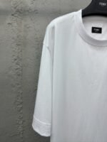 fendi Gourmet Pattern Embroidered Short Sleeve White - 图片 4