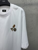 fendi Gourmet Pattern Embroidered Short Sleeve White - 图片 5