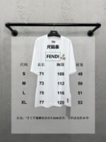 fendi Gourmet Pattern Embroidered Short Sleeve White - 图片 10