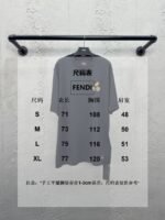 fendi Gourmet Pattern Embroidered Short Sleeve Black - 图片 10