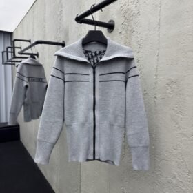 Dior Lapel Jacquard Double Face Knit Jacket 2