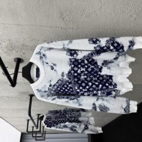 lv blue and white gradient sweater