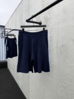lv logo jacquard line elastic shorts - 图片 2
