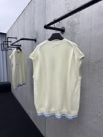 Dior Letter Embroidered Sleeveless Sweater Vest - 图片 2