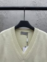 Dior Letter Embroidered Sleeveless Sweater Vest - 图片 3
