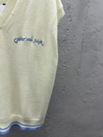 Dior Letter Embroidered Sleeveless Sweater Vest - 图片 7
