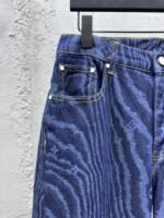 lv printed button and zipper flap jeans - 图片 4