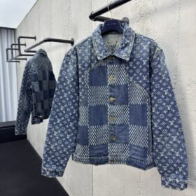 Lv co-branded nigo jacquard denim jacket 1