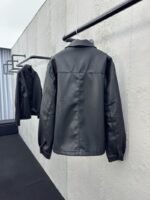 Prada Lambskin Triangle Label Leather Jacket - 图片 2