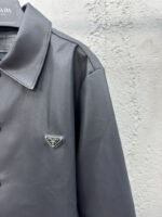 Prada Lambskin Triangle Label Leather Jacket - 图片 5