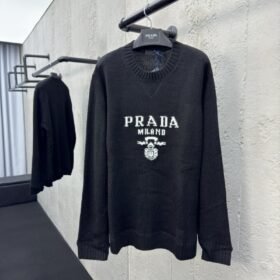 Prada Chest Logo Appliqué Sweater 1