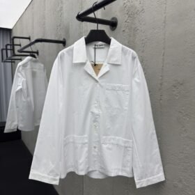 Miu Miu 24SS Poplin Textured Shirt 1