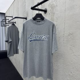 Balenciaga Luxury Script Embroidered Monogram Short Sleeve