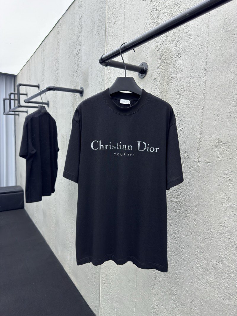wsxc1754456209107_0.jpg Dior Alphabet Printed Washed And Rubbed Short Sleeve 1 - 图片 1
